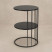 Okrągły stolik kawowy z metalu, z półką RODA, 52 cm, 6808346