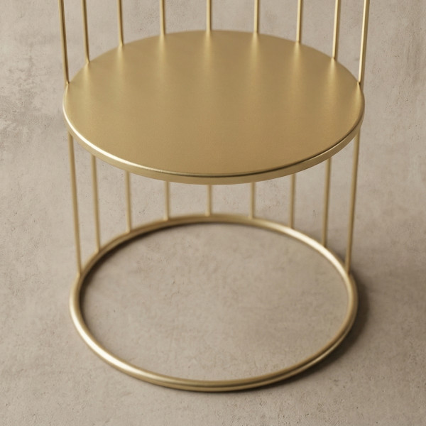 Okrągły stolik kawowy z metalu, z półką RODA, 52 cm, 6808355