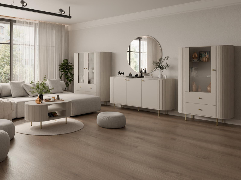 Modna komoda beżowa do przedpokoju glamour ZANTO, 6809598