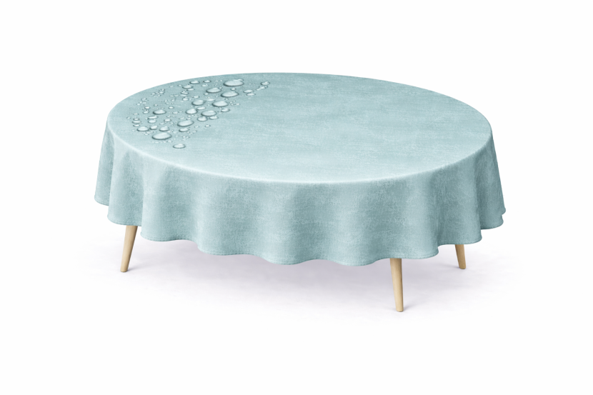 Obrus Plamoodporny VESTA 160x160 Okrągły Miętowy AmeliaHome, 6810365