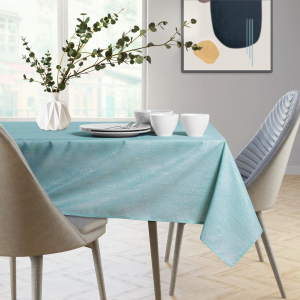 Obrus Plamoodporny  VESTA 110x140 Owal Błękitny AmeliaHome, 6811941