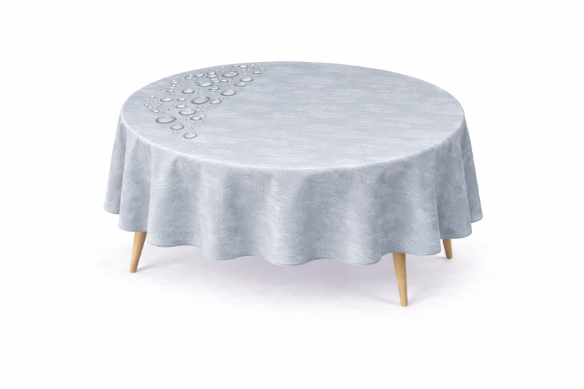 Obrus Plamoodporny  VESTA 140x140 Okrągły J. Szary AmeliaHome, 6812947