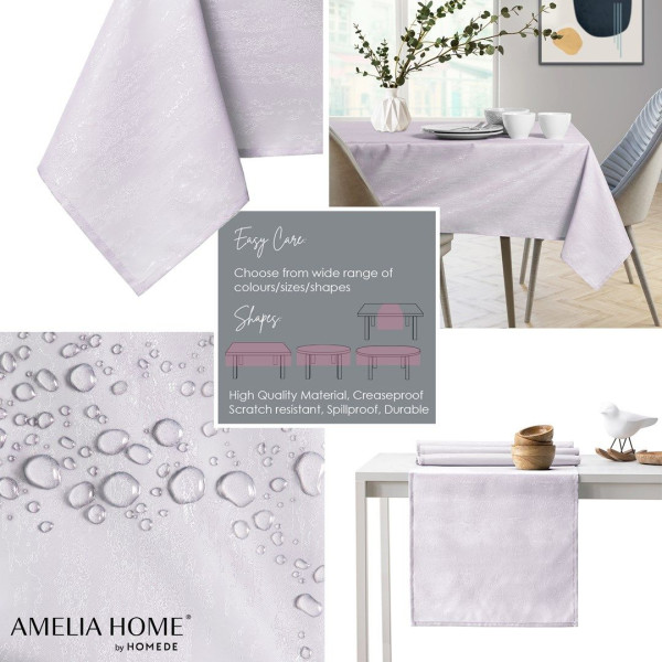 Obrus Plamoodporny VESTA 130x180 Owal Lila AmeliaHome, 6813218