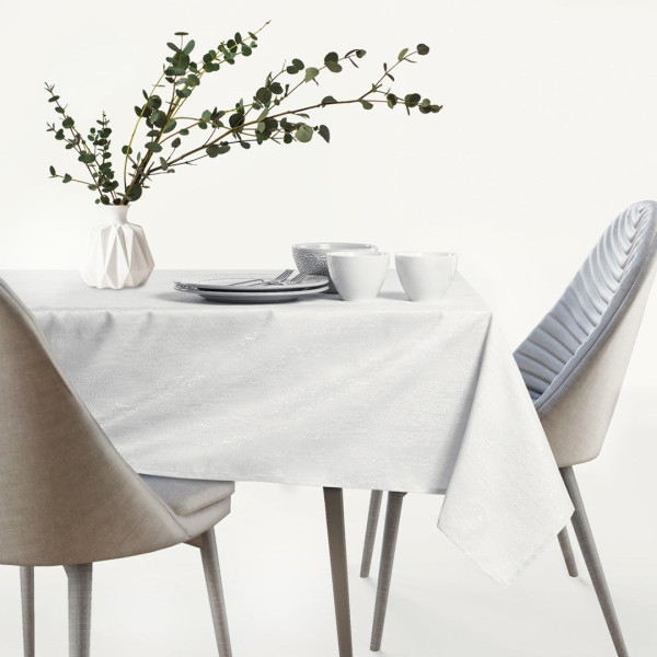 Obrus Plamoodporny VESTA 140x220 Owalny Biały AmeliaHome, 6813965