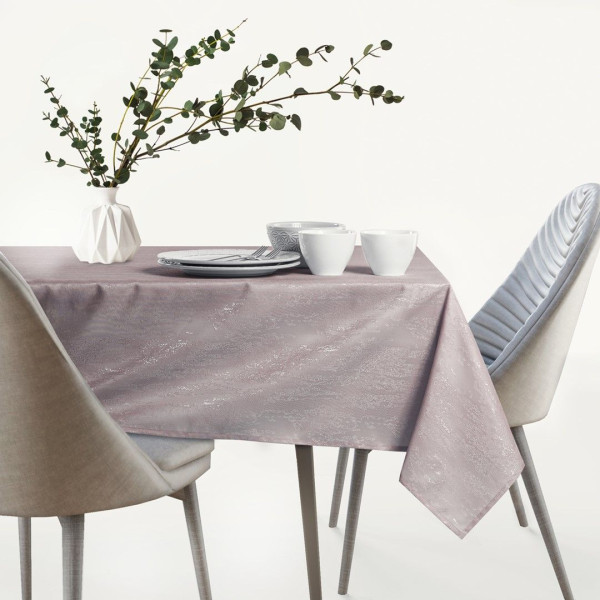Obrus Plamoodporny VESTA 140x400 Owal różowy AmeliaHome, 6814881