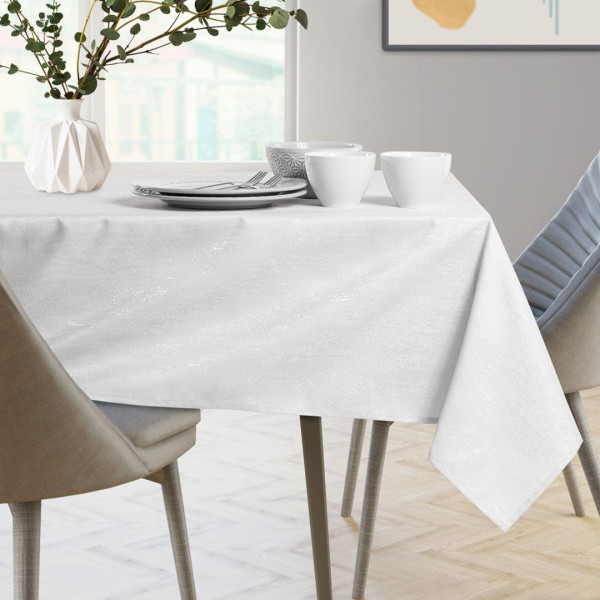 Obrus Plamoodporny VESTA 150x550 Owalny Biały AmeliaHome, 6815102