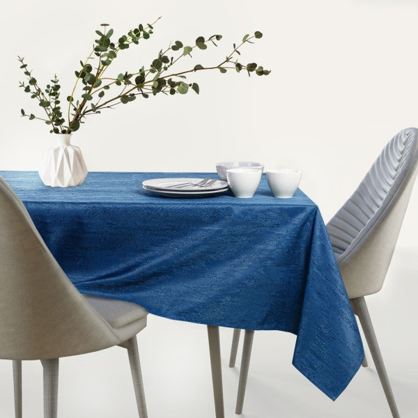 Obrus Plamoodporny  VESTA 140x400 Owal Indygo AmeliaHome, 6815262