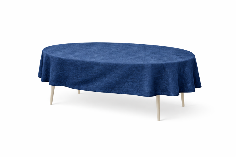 Obrus Plamoodporny  VESTA 120x260 Owal Indygo AmeliaHome, 6815321
