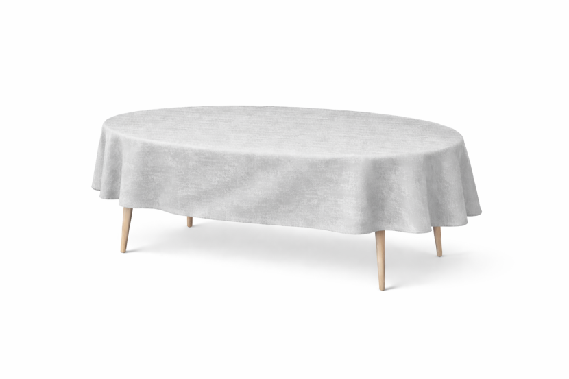 Obrus Plamoodporny VESTA 150x500 Owal Kremowy AmeliaHome, 6816186