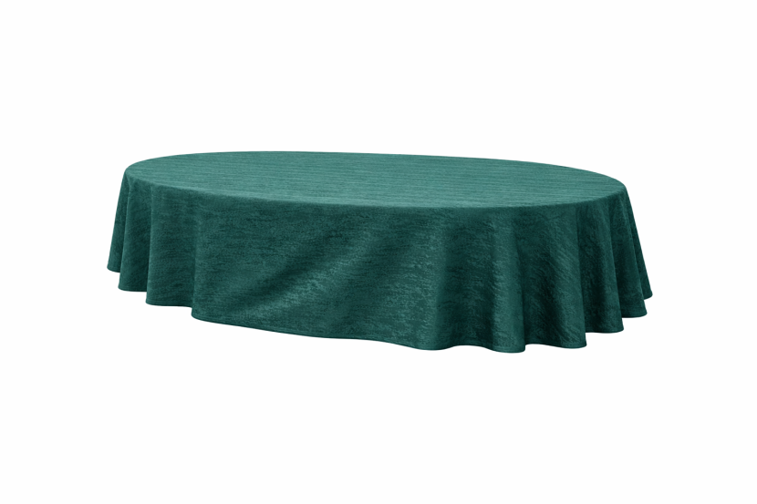 Obrus Plamoodporny  VESTA 140x220 Owal zielony AmeliaHome, 6817527