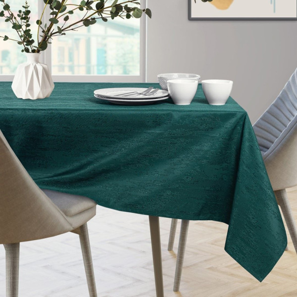 Obrus Plamoodporny  VESTA 140x220 Owal zielony AmeliaHome, 6817535