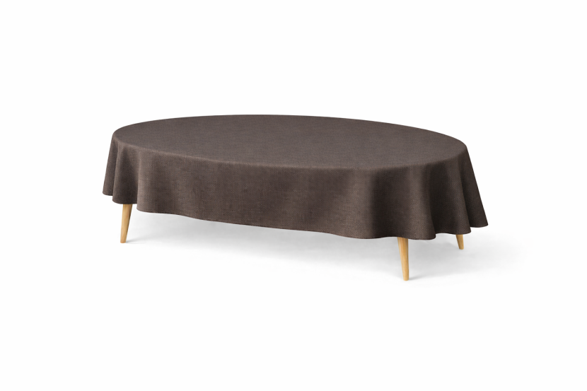 Obrus Plamoodporny VESTA 140x280 Owal kakaowy AmeliaHome, 6818055