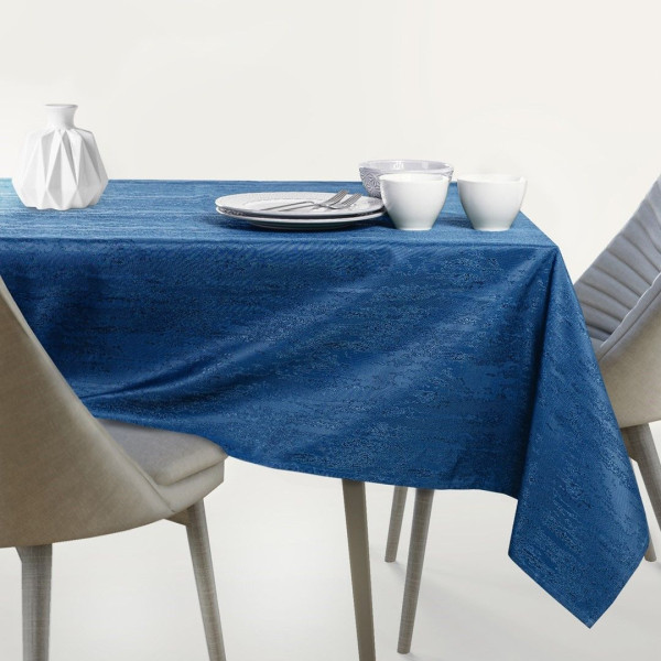 Obrus Plamoodporny  VESTA 110x160 Owal Indygo AmeliaHome, 6818168