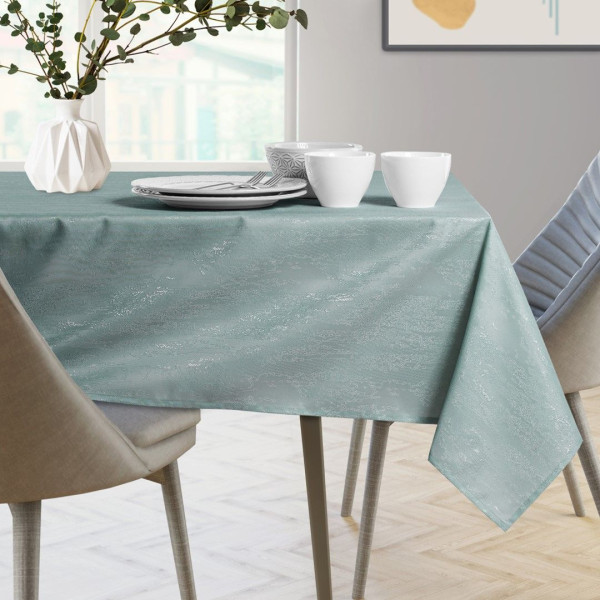 Obrus Plamoodporny VESTA 140x260 Owal Miętowy AmeliaHome, 6818396