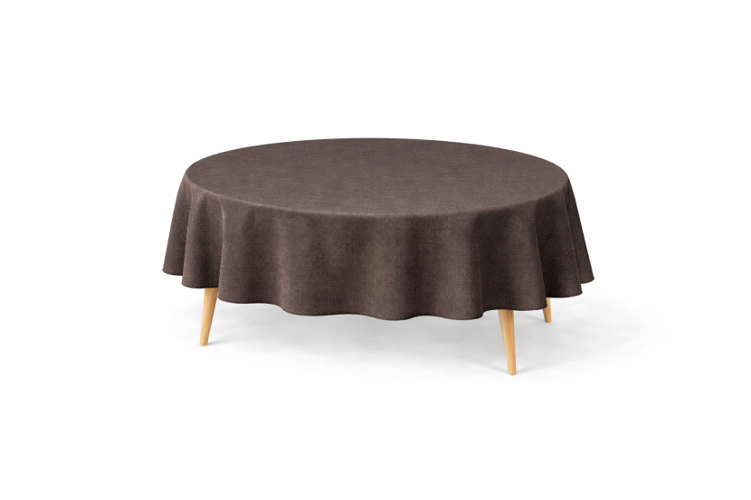Obrus Plamoodporny VESTA 150x150 Okrągły kakaowy AmeliaHome, 6818704