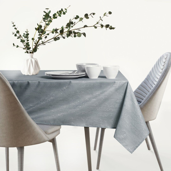 Obrus Plamoodporny  VESTA 140x450 Owal J. Szary AmeliaHome, 6818817