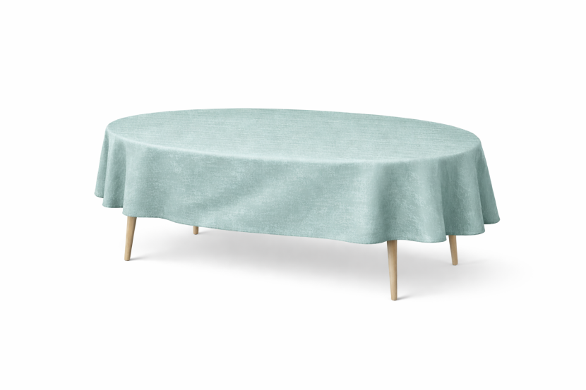 Obrus Plamoodporny VESTA 140x280 Owal Miętowy AmeliaHome, 6820721