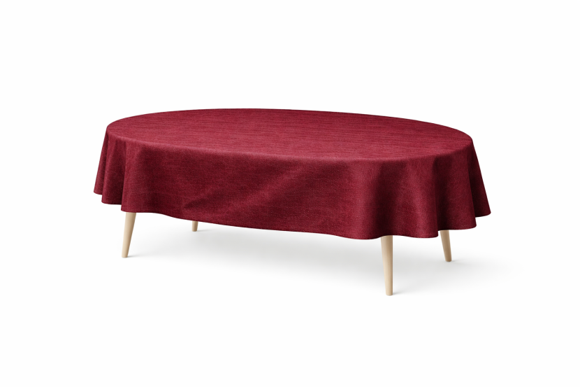 Obrus Plamoodporny  VESTA 110x180 Owal bordowy AmeliaHome, 6821082