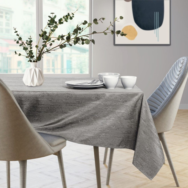 Obrus Plamoodporny VESTA 150x300 Owal kakaowy AmeliaHome, 6821262