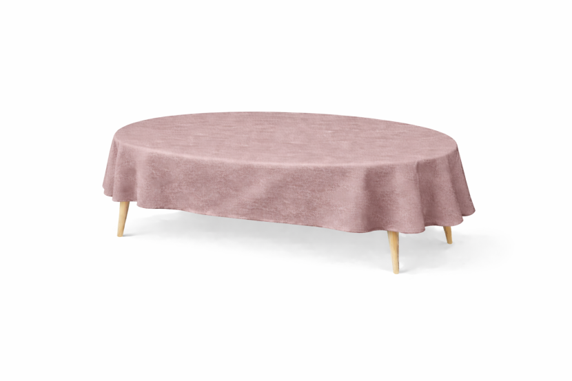 Obrus Plamoodporny VESTA 140x350 Owal różowy AmeliaHome, 6821341