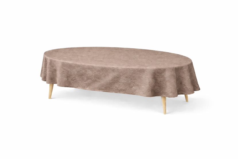 Obrus plamoodporny Vesta owal 140x340 cappuccino AmeliaHome, 6821587