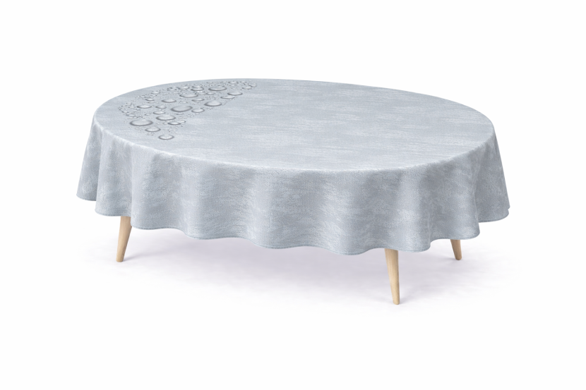 Obrus Plamoodporny VESTA 110x180 Owal J. Szary AmeliaHome, 6821919