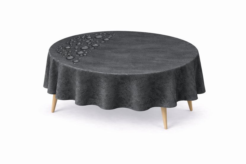 Obrus Plamoodporny  VESTA 150x150 Okrągły C. Szary AmeliaHome, 6822024