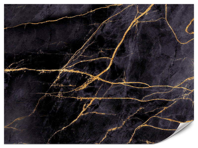 Fototapeta Czarny Marmur do Salonu i Sypialni 500x350cm Glamour, 6822071