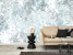Fototapeta Błękitne Liście i Kwiaty do Salonu i Sypialni 350x256cm, 6824728