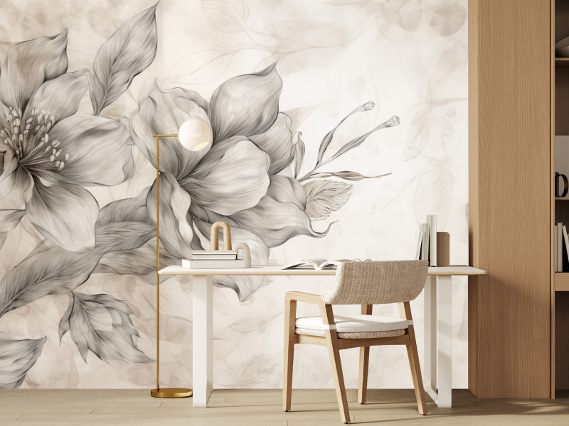 Fototapeta Abstrakcyjny Malowany Kwiat do Salonu i Sypialni 100x70cm Boho, 6824907