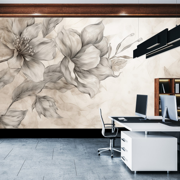 Fototapeta Abstrakcyjny Malowany Kwiat do Salonu i Sypialni 200x140cm Boho, 6824998