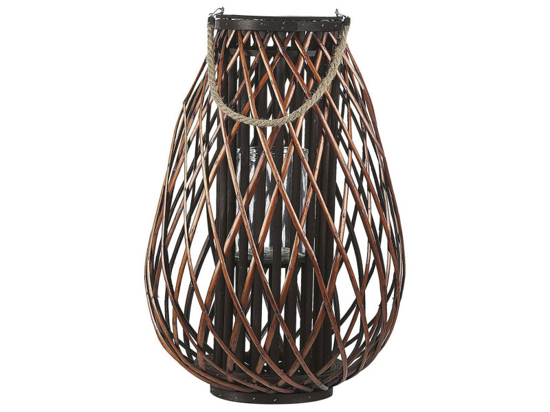 Lampion dekoracja 60 cm świecznik drewno, 682560