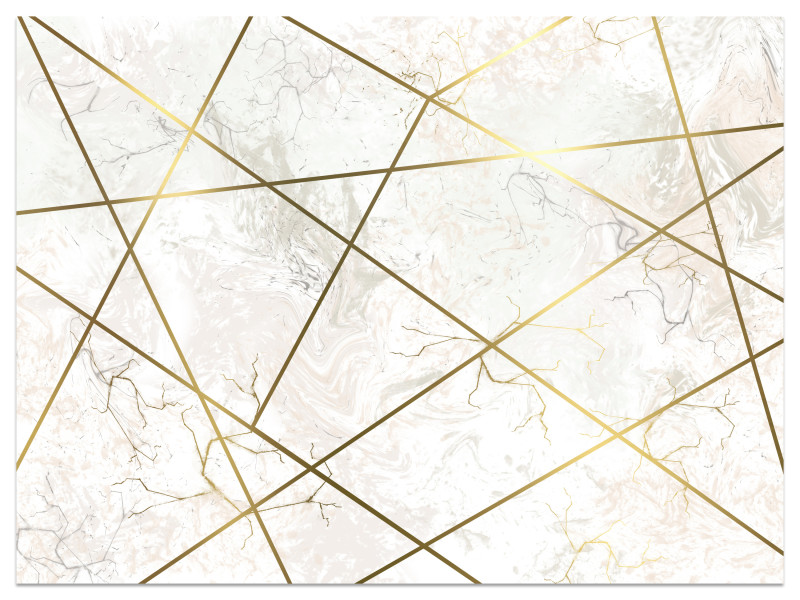 Fototapeta Geometryczne Złote Linie do Salonu i Sypialni 100x70cm, 6827088