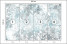 Fototapeta Błękitne Liście i Kwiaty do Salonu i Sypialni 200x140cm, 6828365
