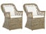 Produkt: 2 ogrodowe fotele rattanowe z poduszkami brązowe