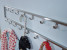 FineBuy Wieszak Ścienny 80 cm Metal Srebrny z Haczykami, 686437