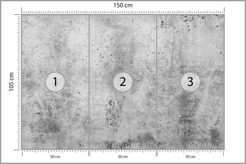 Fototapeta Szary Beton z Efektem 3D do Salonu i Sypialni 150x105cm, 6867689