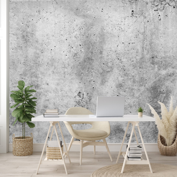 Fototapeta Szary Beton z Efektem 3D do Salonu i Sypialni 400x280cm, 6868021