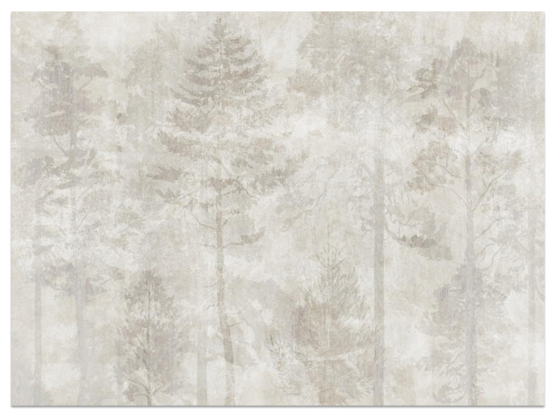 Fototapeta Las we Mgle na Betonie do Salonu i Sypialni 250x175cm, 6868338