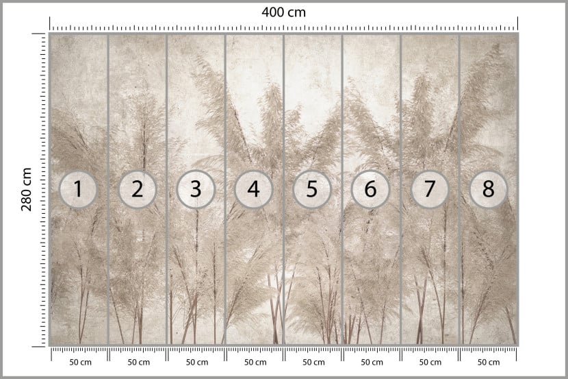 Fototapeta Trawy Pampasowe do Salonu i Sypialni 400x280cm, 6868466