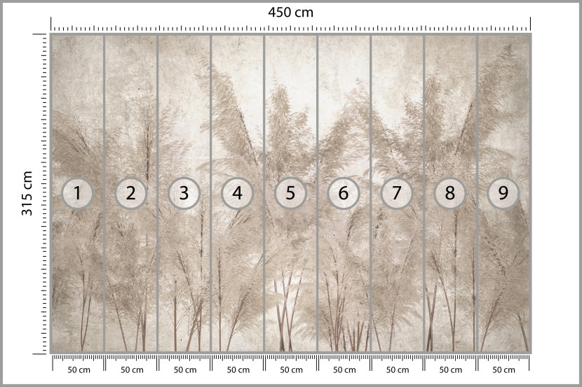Fototapeta Trawy Pampasowe do Salonu i Sypialni 450x315cm, 6868968