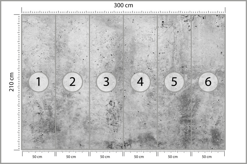 Fototapeta Szary Beton z Efektem 3D do Salonu i Sypialni 300x210cm, 6869495