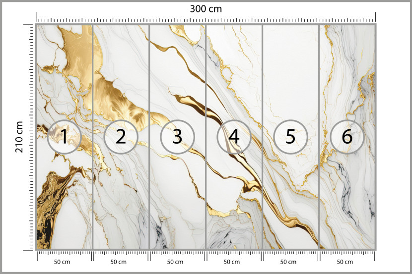Fototapeta Biały Marmur Glamour do Salonu i Sypialni 300x210cm, 6869576