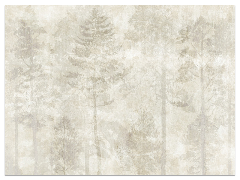 Fototapeta Las we Mgle na Betonie do Salonu i Sypialni 250x175cm, 6870236