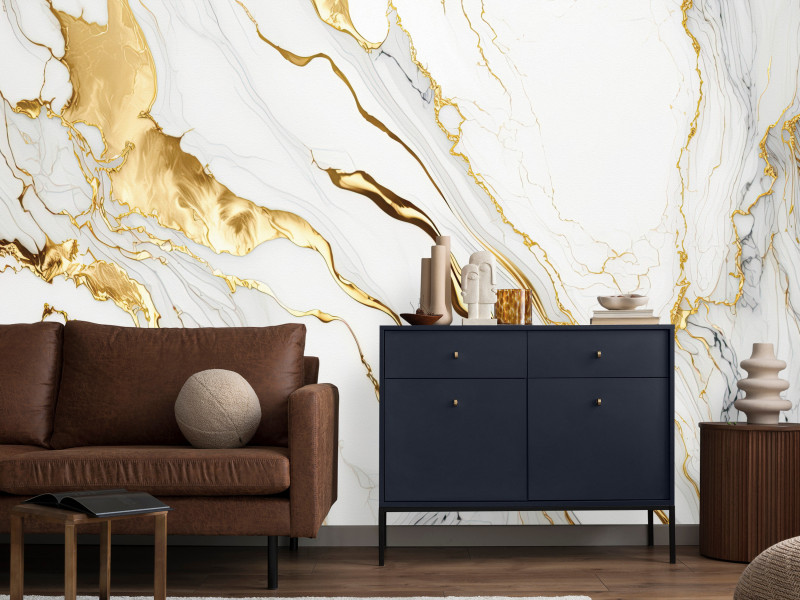 Fototapeta Biały Marmur Glamour do Salonu i Sypialni 150x105cm, 6870294
