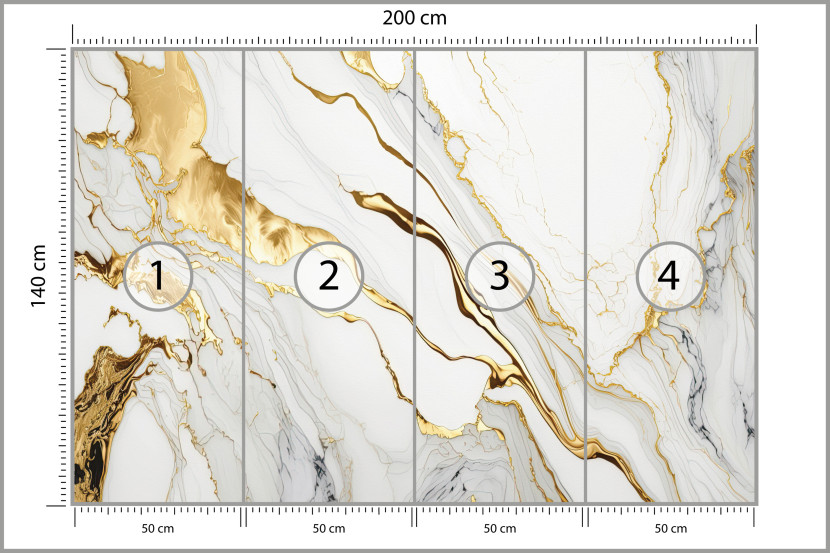 Fototapeta Biały Marmur Glamour do Salonu i Sypialni 200x140cm, 6870594