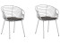 Produkt: 2 krzesła metalowe do jadalni srebrne