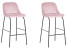 Inny kolor wybarwienia: Zestaw krzeseł barowych różowy welurowy