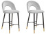 Inny kolor wybarwienia: 2 krzesła barowe welur jadalnia szare