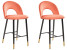 Inny kolor wybarwienia: 2 krzesła barowe welur jadalnia koralowe